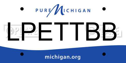 LPETTBB Michigan License Plate