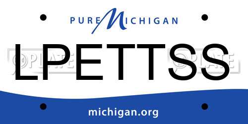 LPETTSS Michigan License Plate