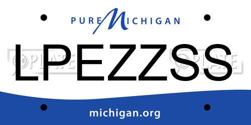 LPEZZSS Michigan License Plate