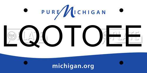 LQOTOEE Michigan License Plate