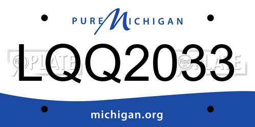 LQQ2033 Michigan License Plate