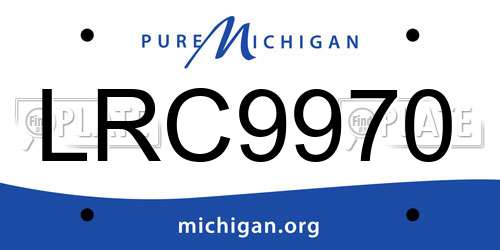 LRC9970 Michigan License Plate