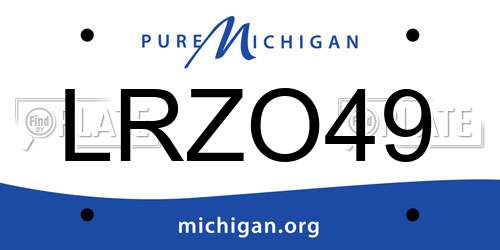 LRZO49 Michigan License Plate
