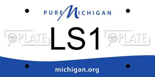 LS1 Michigan License Plate