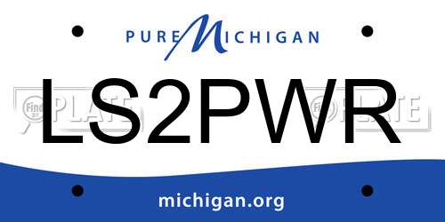 LS2PWR Michigan License Plate