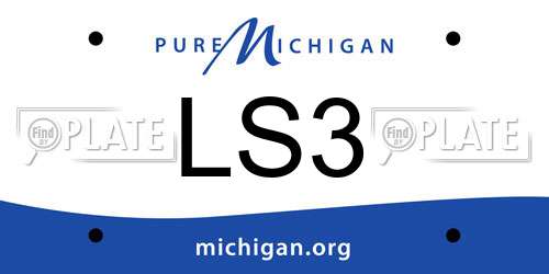 LS3 Michigan License Plate