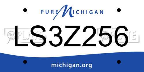 LS3Z256 Michigan License Plate