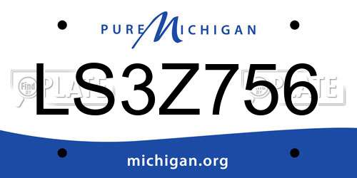 LS3Z756 Michigan License Plate