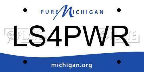 LS4PWR Michigan License Plate