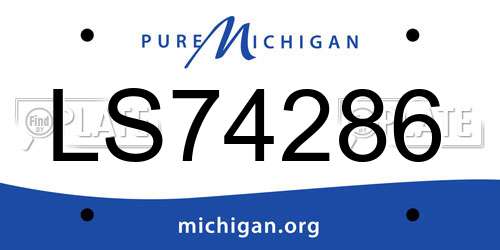 LS74286 Michigan License Plate