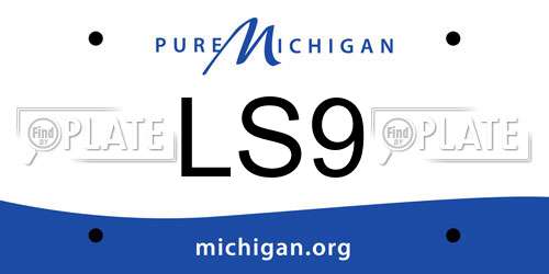 LS9 Michigan License Plate