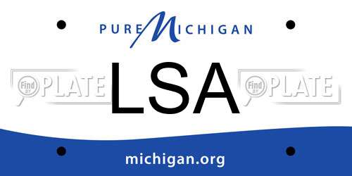 LSA Michigan License Plate