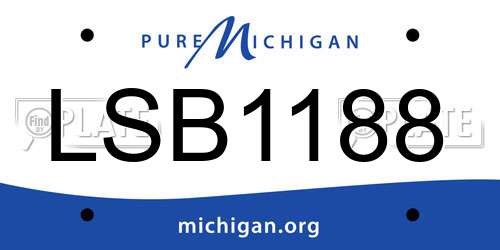 LSB1188 Michigan License Plate