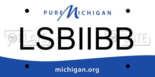 LSBIIBB Michigan License Plate
