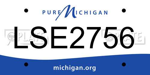 LSE2756 Michigan License Plate