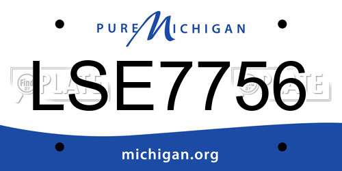 LSE7756 Michigan License Plate