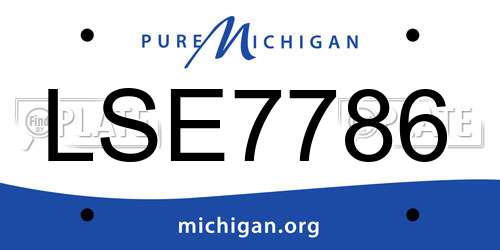 LSE7786 Michigan License Plate