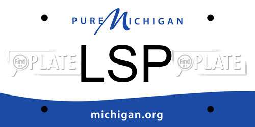 LSP Michigan License Plate