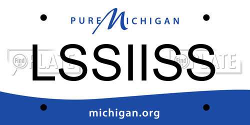 LSSIISS Michigan License Plate