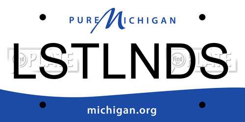 LSTLNDS Michigan License Plate