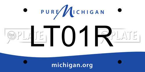 LT01R Michigan License Plate