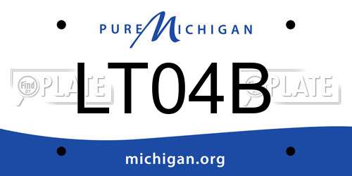 LT04B Michigan License Plate