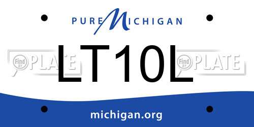 LT10L Michigan License Plate