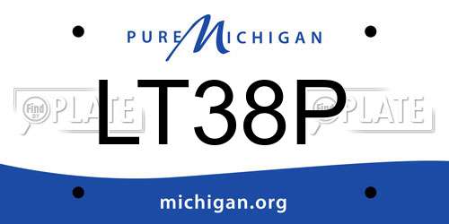 LT38P Michigan License Plate