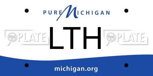 LTH Michigan License Plate