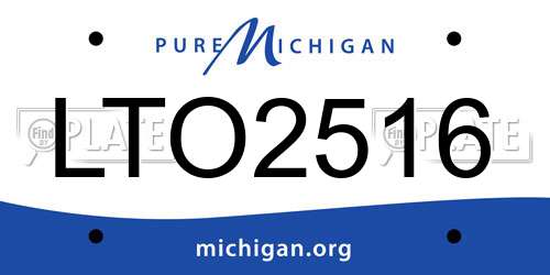 LTO2516 Michigan License Plate