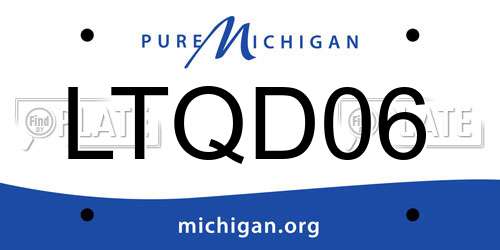 LTQD06 Michigan License Plate