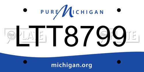 LTT8799 Michigan License Plate