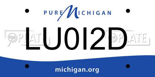 LU0I2D Michigan License Plate