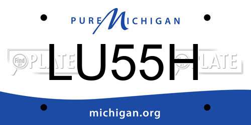 LU55H Michigan License Plate