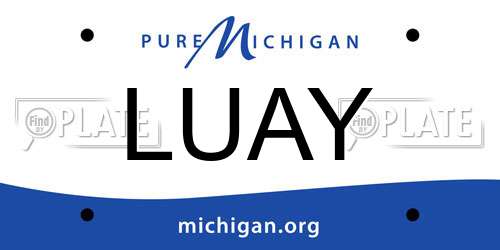 LUAY Michigan License Plate