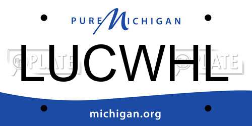 LUCWHL Michigan License Plate