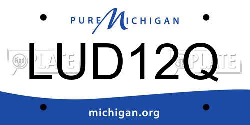 LUD12Q Michigan License Plate