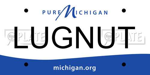 LUGNUT Michigan License Plate