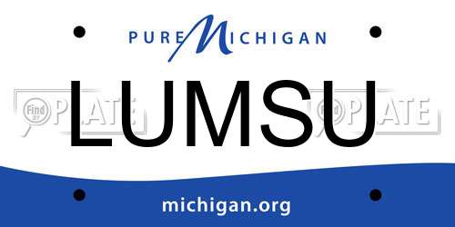 LUMSU Michigan License Plate