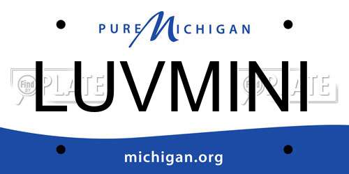 LUVMINI Michigan License Plate
