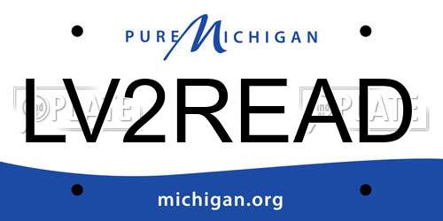 LV2READ Michigan License Plate