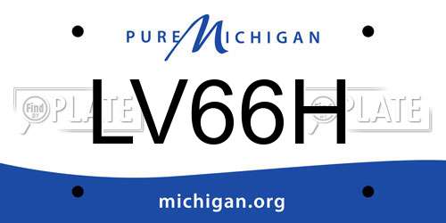 LV66H Michigan License Plate