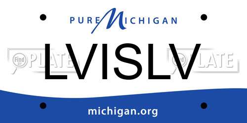 LVISLV Michigan License Plate