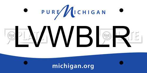 LVWBLR Michigan License Plate
