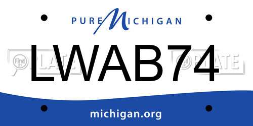 LWAB74 Michigan License Plate