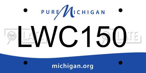 LWC150 Michigan License Plate