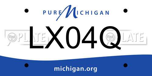 LX04Q Michigan License Plate