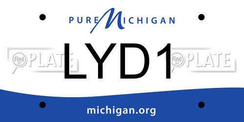 LYD1 Michigan License Plate