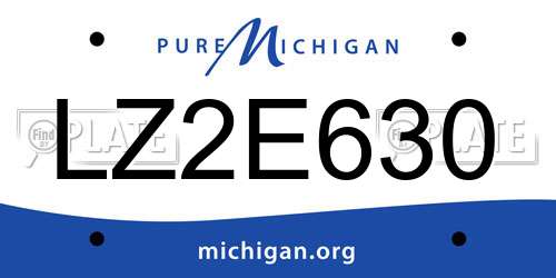 LZ2E630 Michigan License Plate