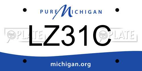 LZ31C Michigan License Plate